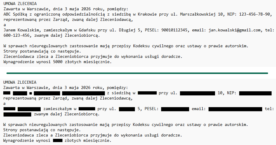 Anonimizacja Myzel